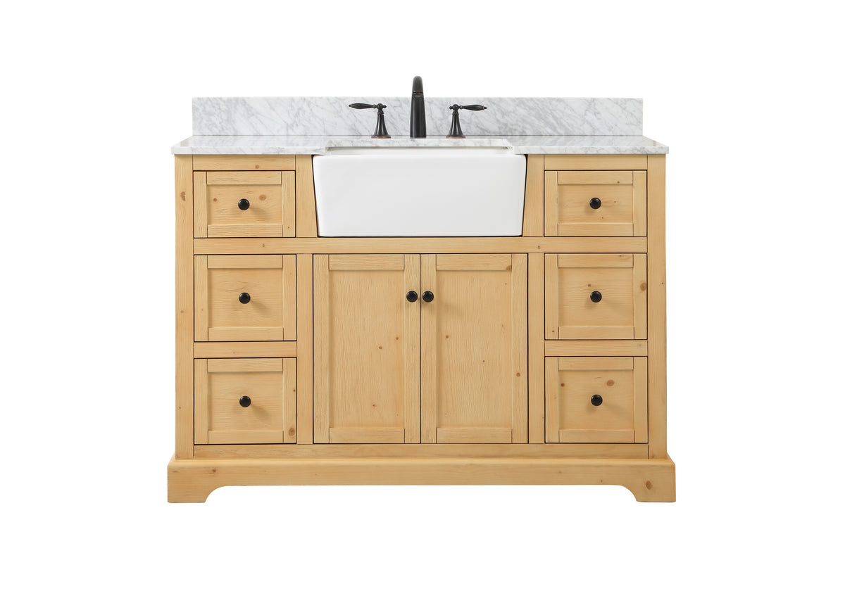 48 inch Single bathroom vanity in natural wood