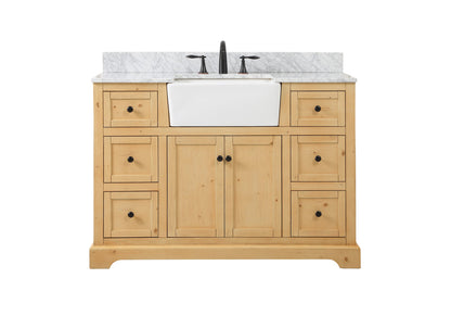 48 inch Single bathroom vanity in natural wood
