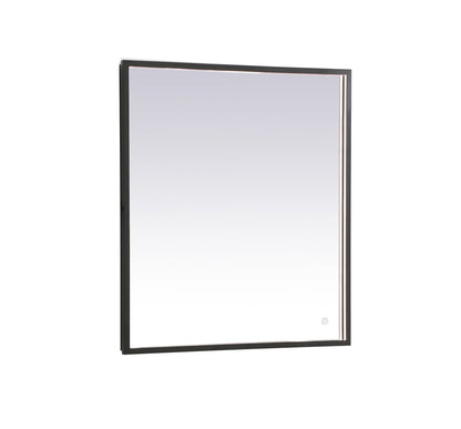 Pier 27x30 inch LED mirror with adjustable color temperature 3000K/4200K/6400K in black