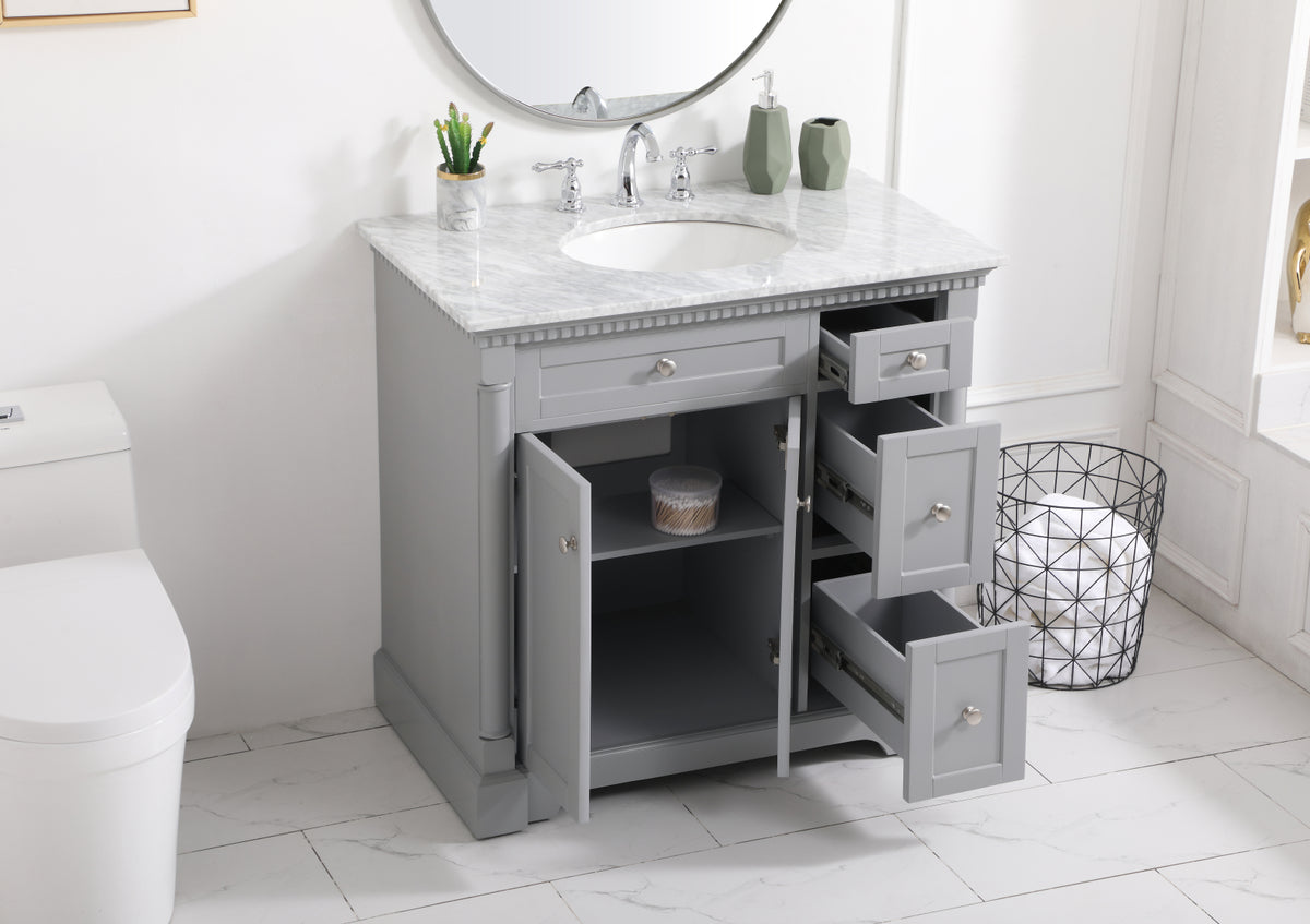 36 inch Single bathroom vanity in  Grey