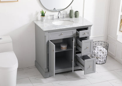 36 inch Single bathroom vanity in  Grey