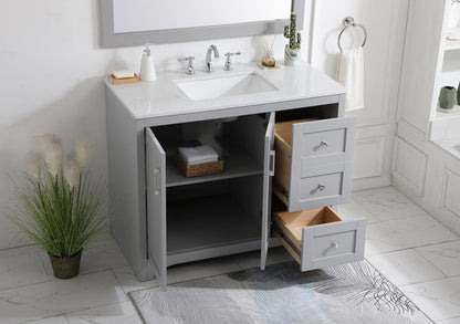 42 inch Single Bathroom Vanity in Grey