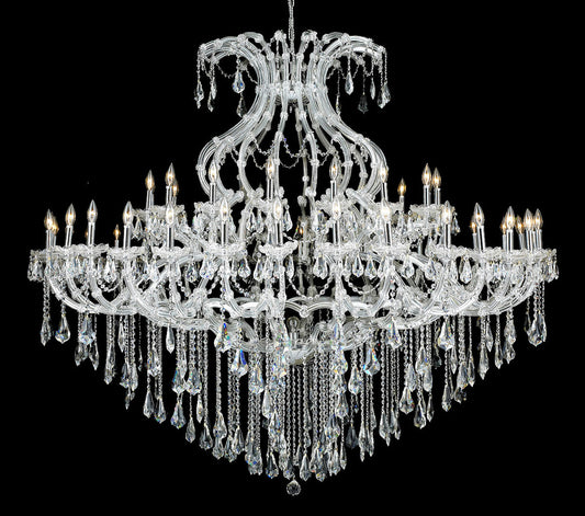 Maria Theresa 49 light Chrome Chandelier Clear Royal Cut Crystal