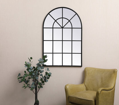 Metal windowpane mirror 32 inch x 47 inch in Black