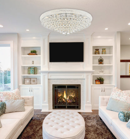 Primo 20 light Chrome Flush Mount Clear Royal Cut Crystal