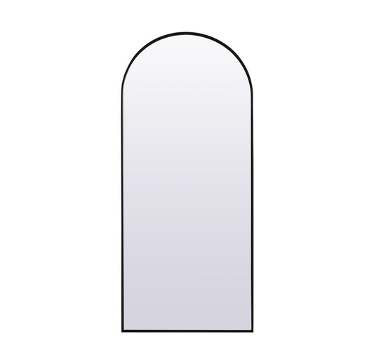 Metal Frame Arch Full Length Mirror 32x76 Inch in Black