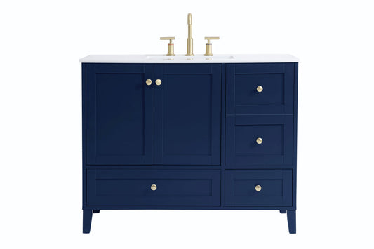 42 inch Single Bathroom Vanity in Blue