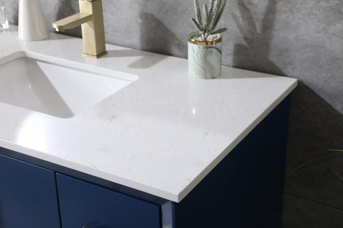 42 Inch SIngle Bathroom Vanity In Blue