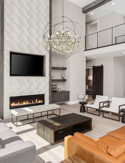 Geneva 18 light polished nickel Chandelier Golden Teak (Smoky) Royal Cut crystal