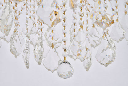 Maria Theresa 6 light Gold Flush Mount Clear Royal Cut Crystal