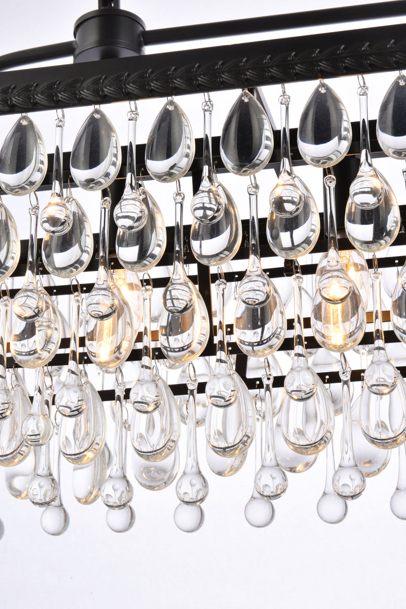 Nordic 40 inch rectangle pendant in black