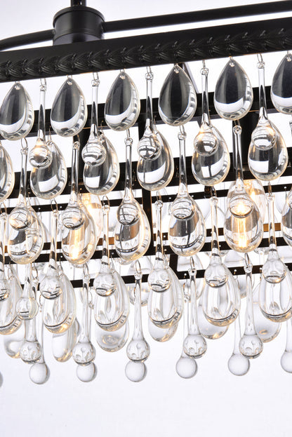 Nordic 40 inch rectangle pendant in black