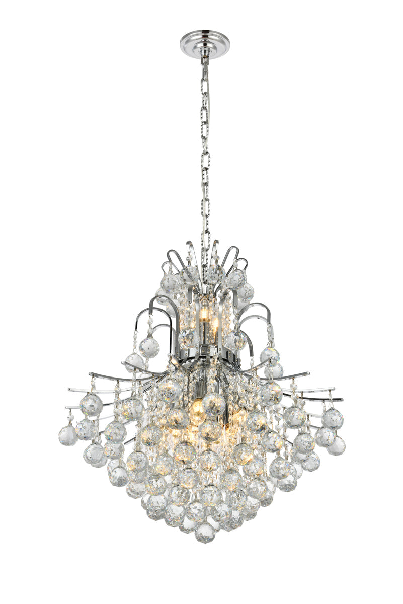 Toureg 11 light Chrome Chandelier Clear Royal Cut Crystal