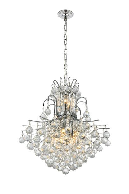 Toureg 11 light Chrome Chandelier Clear Royal Cut Crystal