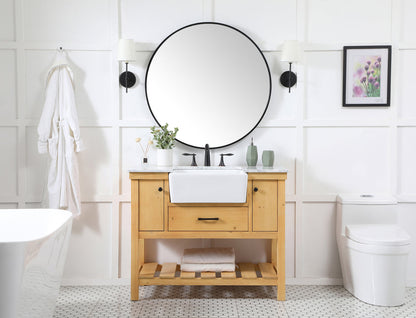 42 inch Single bathroom vanity in natural wood