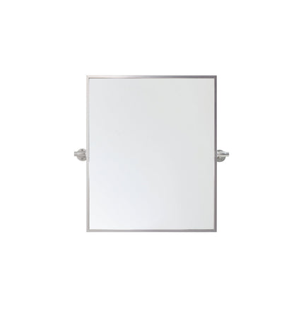 Rectangle pivot mirror 24x20 inch in silver