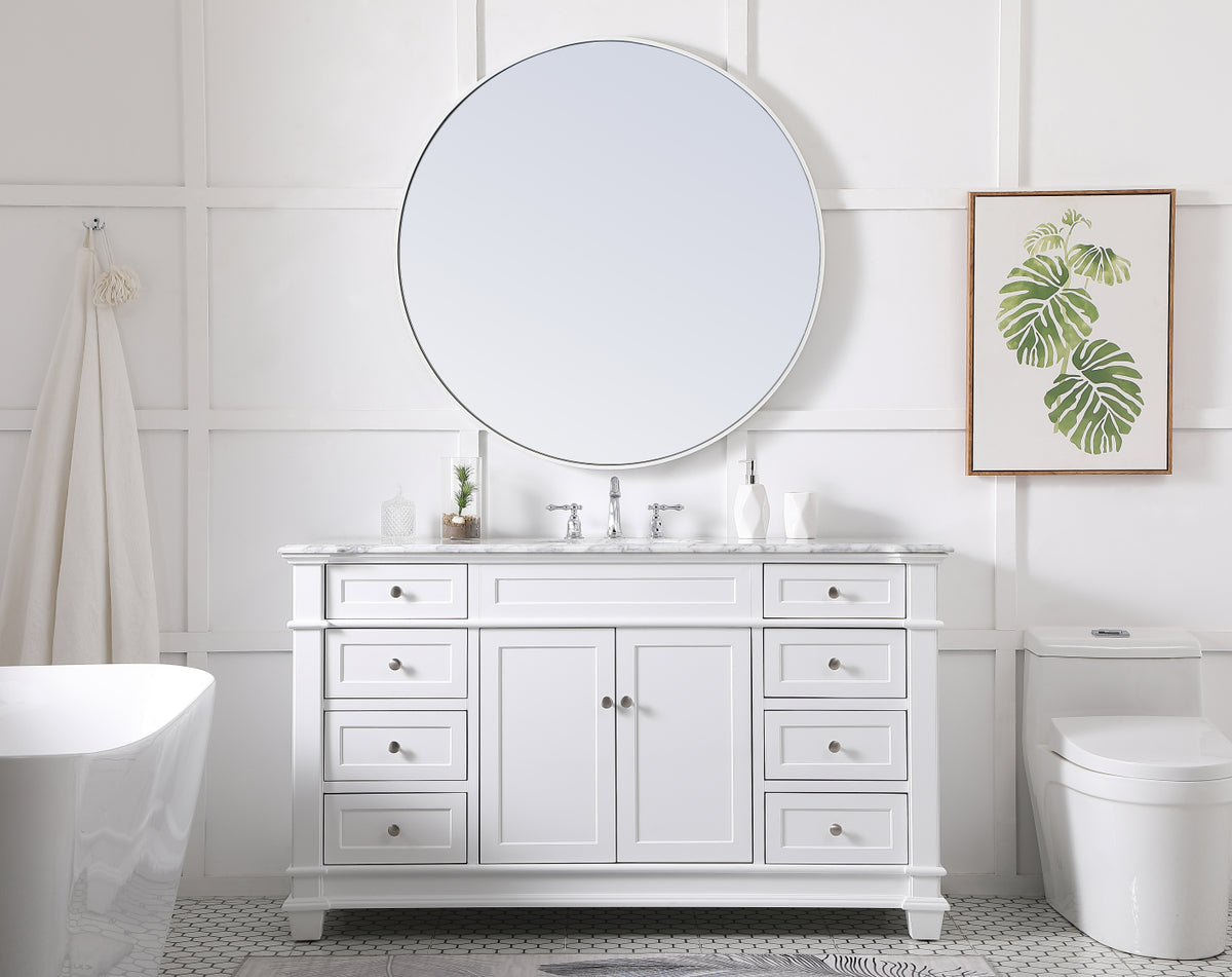 60 inch Single Bathroom Vanity set in White