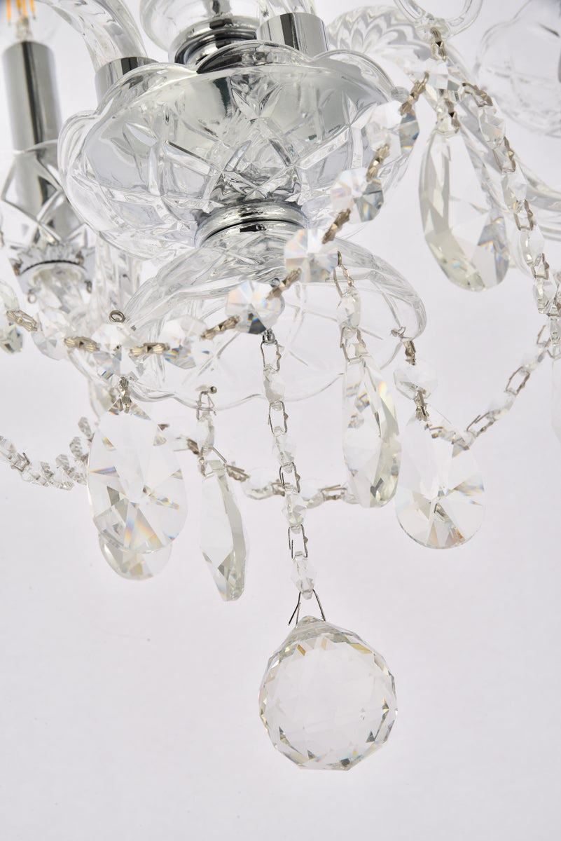 Princeton 4 light Chrome Pendant Clear Royal Cut Crystal