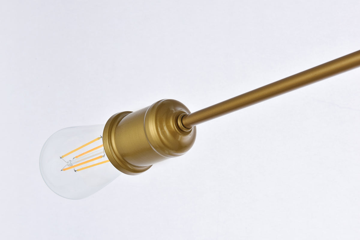 Xavier 4 lights flush mount in brass