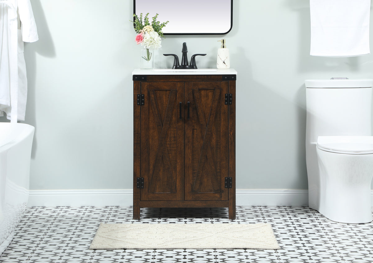 24 inch Single bathroom vanity in expresso
