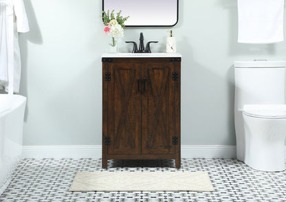 24 inch Single bathroom vanity in expresso
