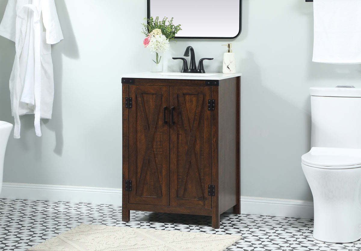 24 inch Single bathroom vanity in expresso