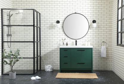 42 inch Single bathroom vanity in Green