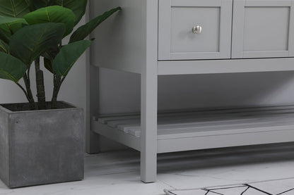 48 inch Single Bathroom Vanity in Gray with Backsplash