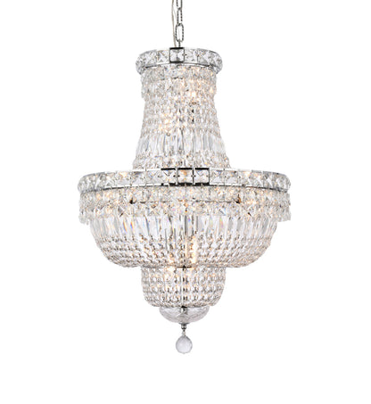 Tranquil 12 light Chrome Pendant Clear Royal Cut Crystal