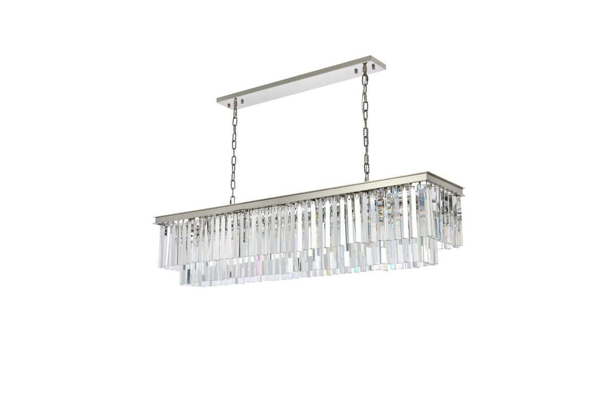 Sydney 12 light polished nickel Chandelier Clear Royal Cut Crystal