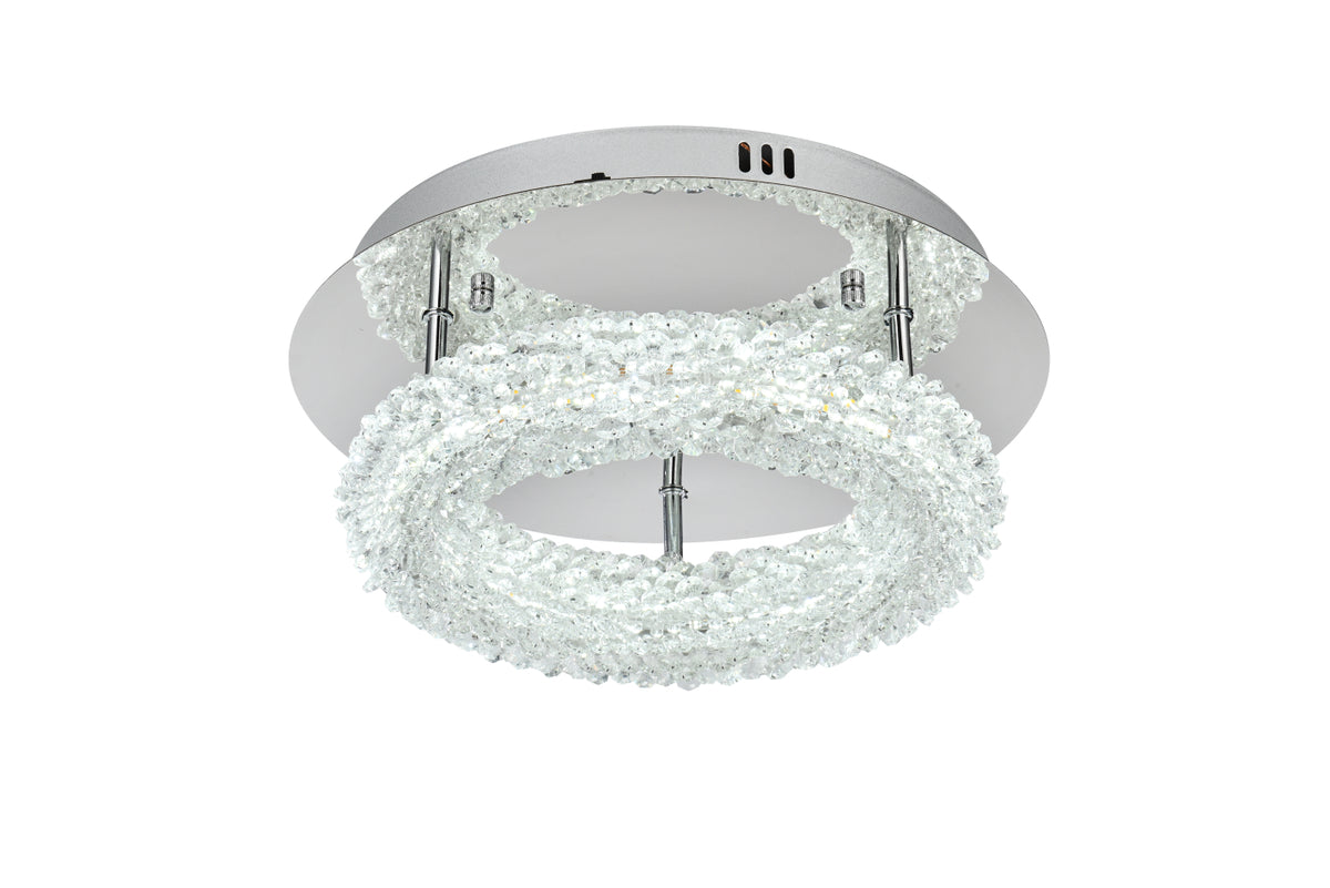 Bowen 14 inch Adjustable LED Flush Mount in Chrome