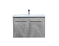 30 inch  Single Bathroom Floating Vanity in Concrete Grey
