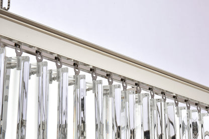 Sydney 34 inch square crystal chandelier in polished nickel