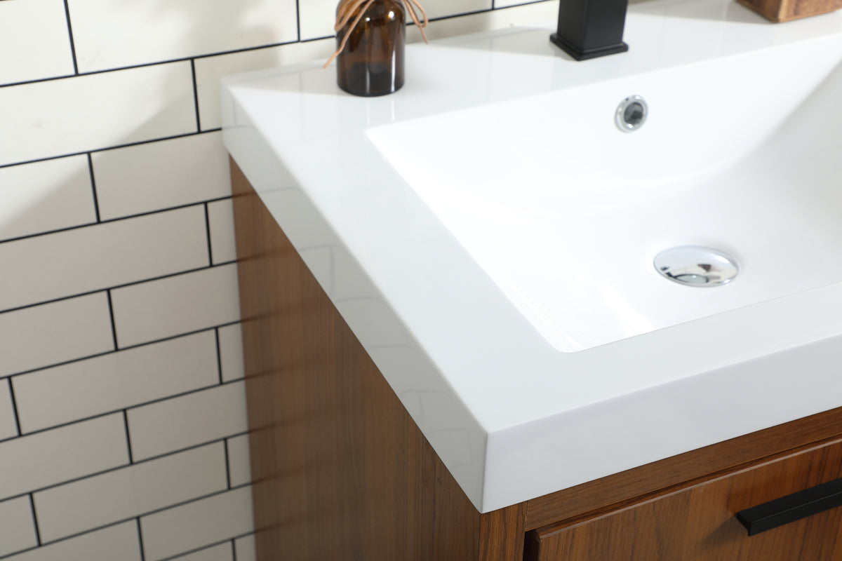24 inch Single bathroom vanity in Teak