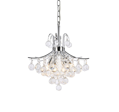 Toureg 6 light Chrome Pendant Clear Royal Cut Crystal