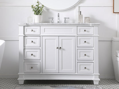48 inch Single Bathroom Vanity set in White