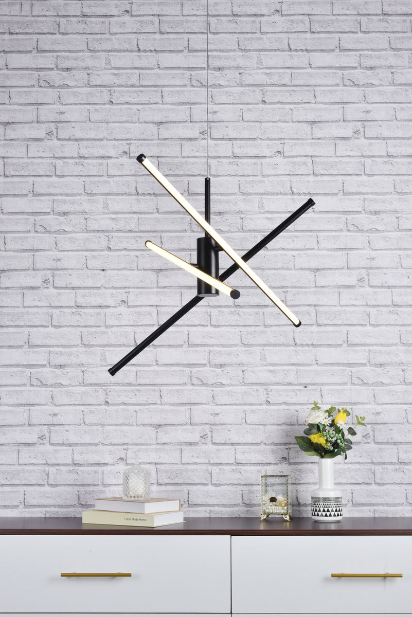 Sonya 3 Light Black Pendant