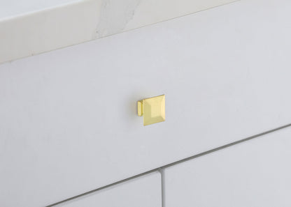 Cecil 1.3" Brushed Gold Square Knob Multipack (Set of 10)