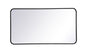 Soft corner metal rectangular mirror 22x40 inch in Black