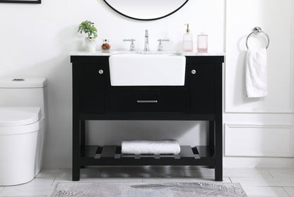 42 inch Single bathroom vanity in black