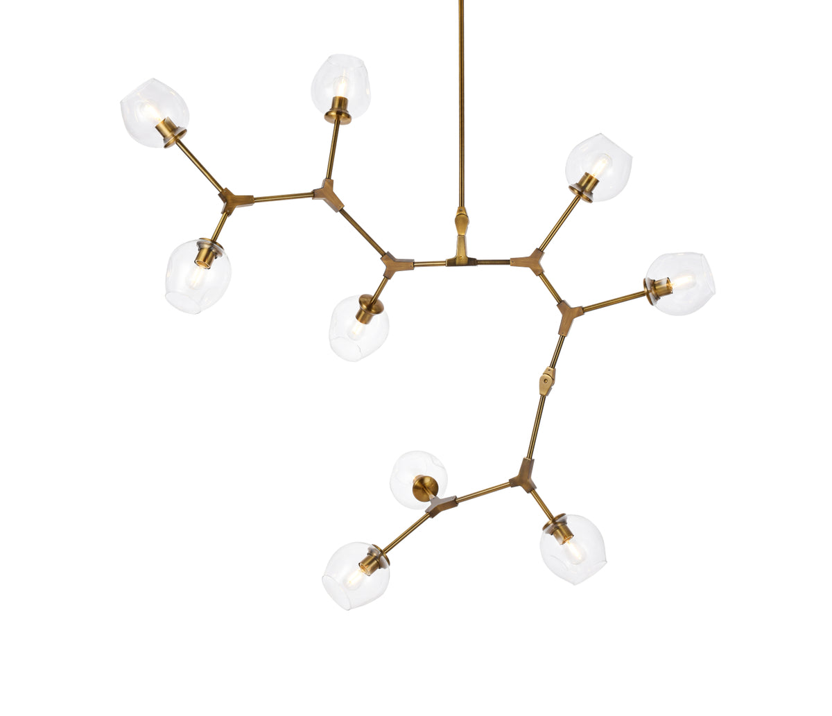 Cavoli 9 lights brass chandelier