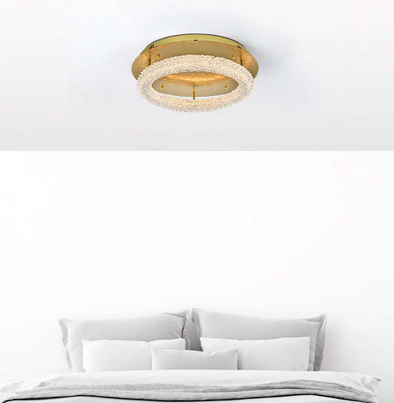 Bowen 22 inch Adjustable LED Flush Mount in Satin Gold