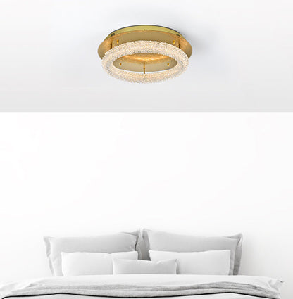 Bowen 22 inch Adjustable LED Flush Mount in Satin Gold
