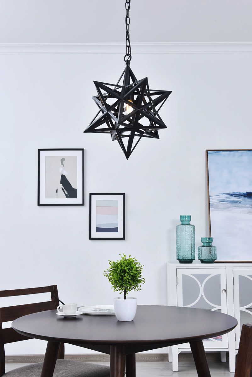 Nocturne 1 light black Pendant