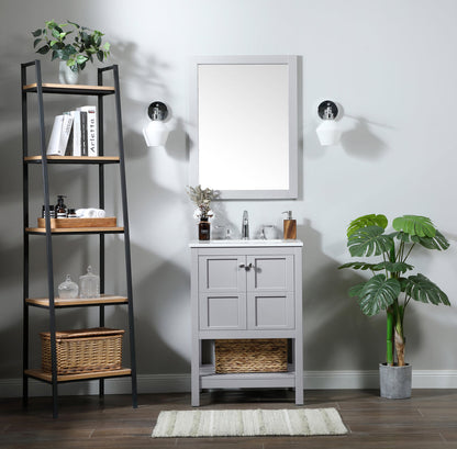 24 inch Single bathroom vanity in grey