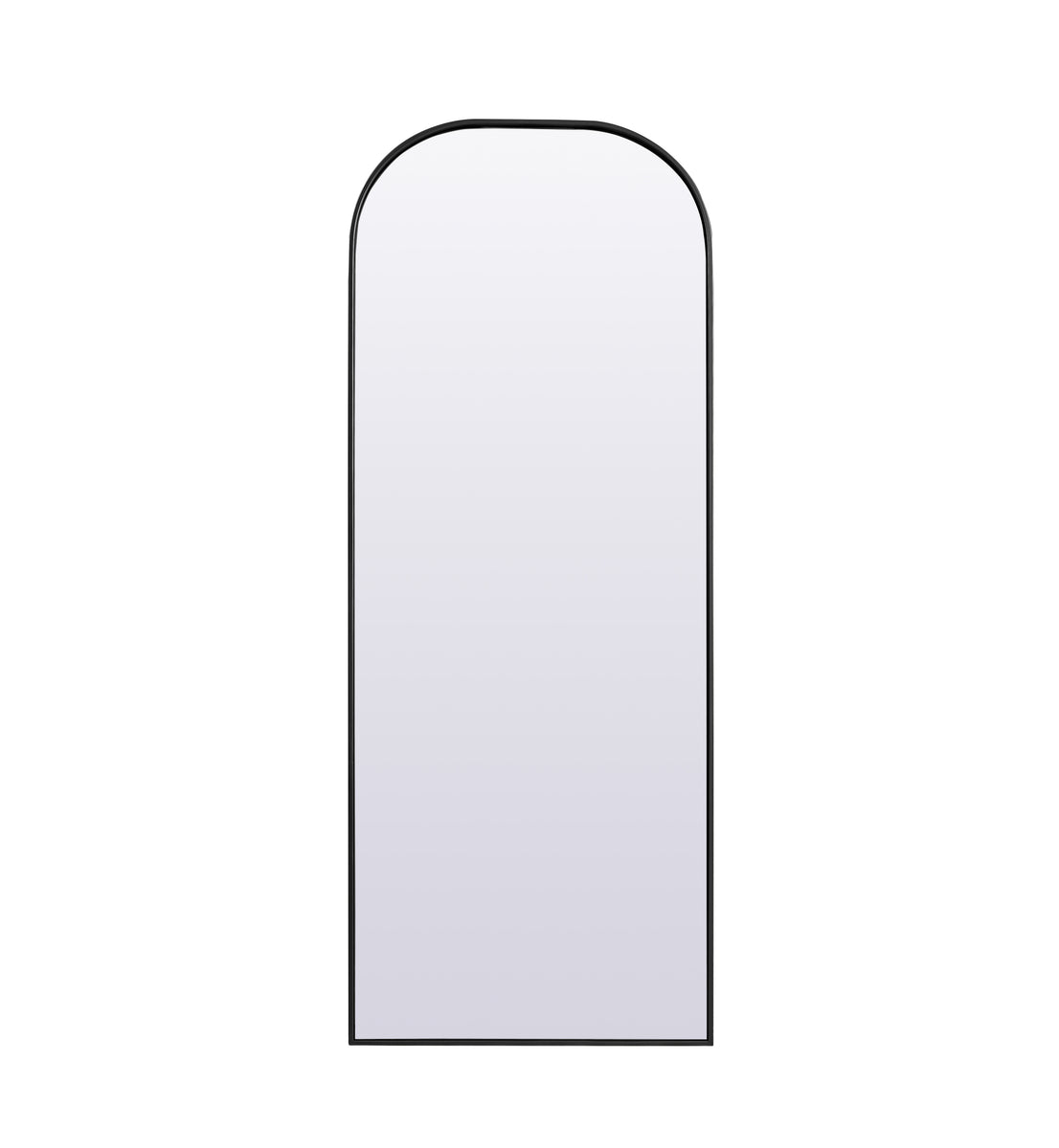 Metal Frame Arch Full Length Mirror 28x74 Inch in Black