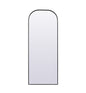 Metal Frame Arch Full Length Mirror 28x74 Inch in Black
