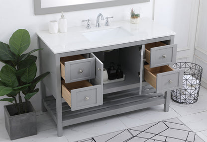 48 inch Single Bathroom Vanity in Gray