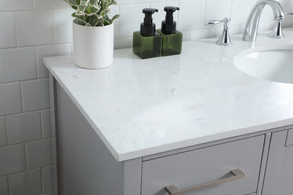 54 Inch SIngle Bathroom Vanity In Grey