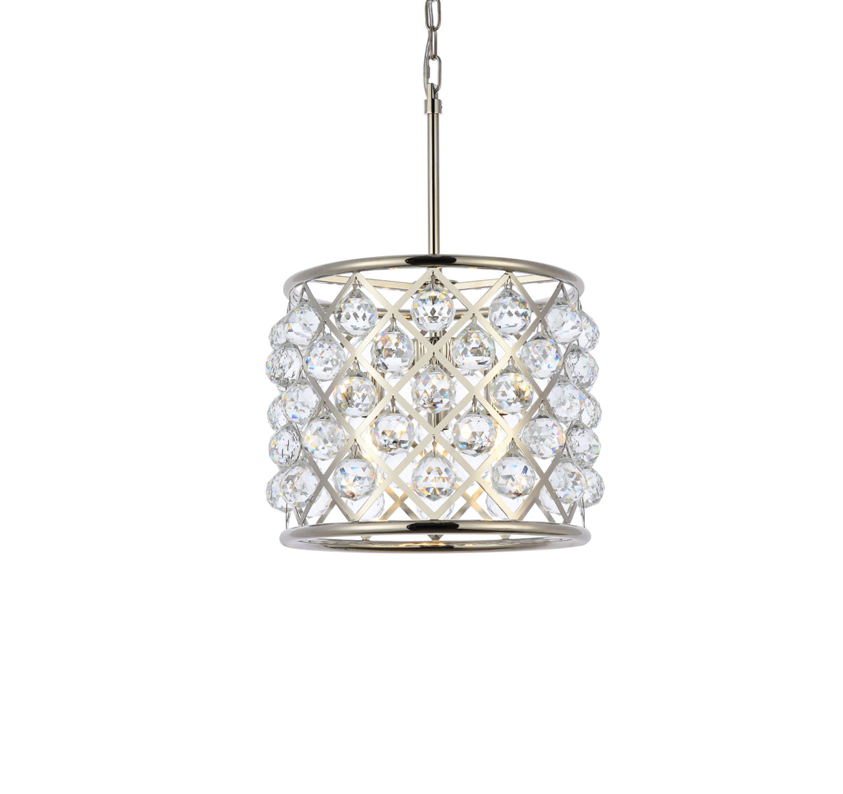 Madison 4 light polished nickel Pendant Clear Royal Cut Crystal